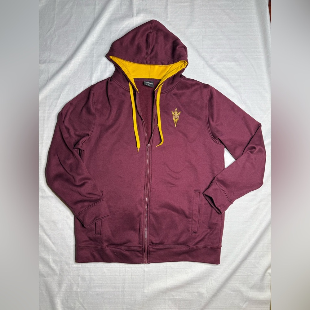 Arizona State Sun Devils Men’s Full-Zip Hoodie Colosseum Athletics Size Large